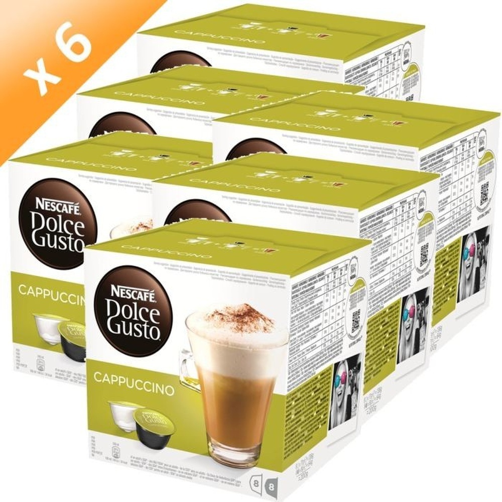 DOLCE GUSTO CAPPUCCINO 16 CAPSULES 200G X6