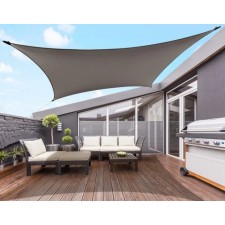 VOILE D'OMBRAGE EXTENSIBLE TERRE JARDIN RECTANGULAIRE ANTHRACYTE 2-5X3M