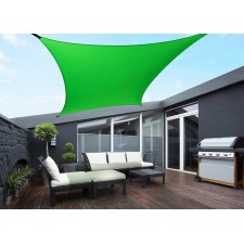 VOILE D'OMBRAGE EXTENSIBLE TERRE JARDIN RECTANGULAIRE 2-5X3M ANIS