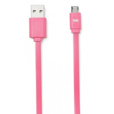 CABLE WE MICRO USB PLAT 1M FUCHSIA
