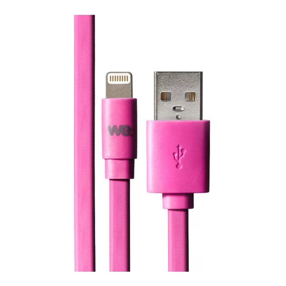 CABLE USB LIGHTNING WE PLAT 1M FUSHIA