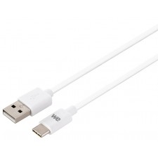 CABLE USB-C WE A MALE PLAT 1M USB3-1 BLANC