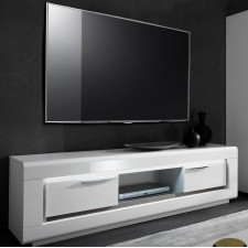 MEUBLE TV CESENA ECLAIRAGE LED BLANC