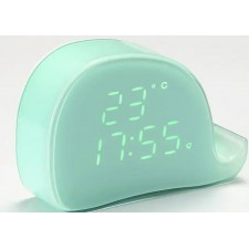 REVEIL ENFANT WE FORME DE BALEINE BLEU CIEL