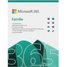 MICROSOFT-OFFICE 365 FAMILLE 1AN 6XUSER PC-MAC CLE X 6GQ-00930