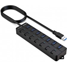 7 PORTS USB-0 AVEC INTERRPTEURS ET ALIMENTATION X021311