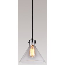 SUSPENSION LUMINAIRE SP8343-1 METAL NOIR ET VERRE
