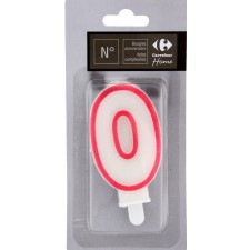 BOUGIE ANNIVERSAIRE CHIFFRE NUMERO 0