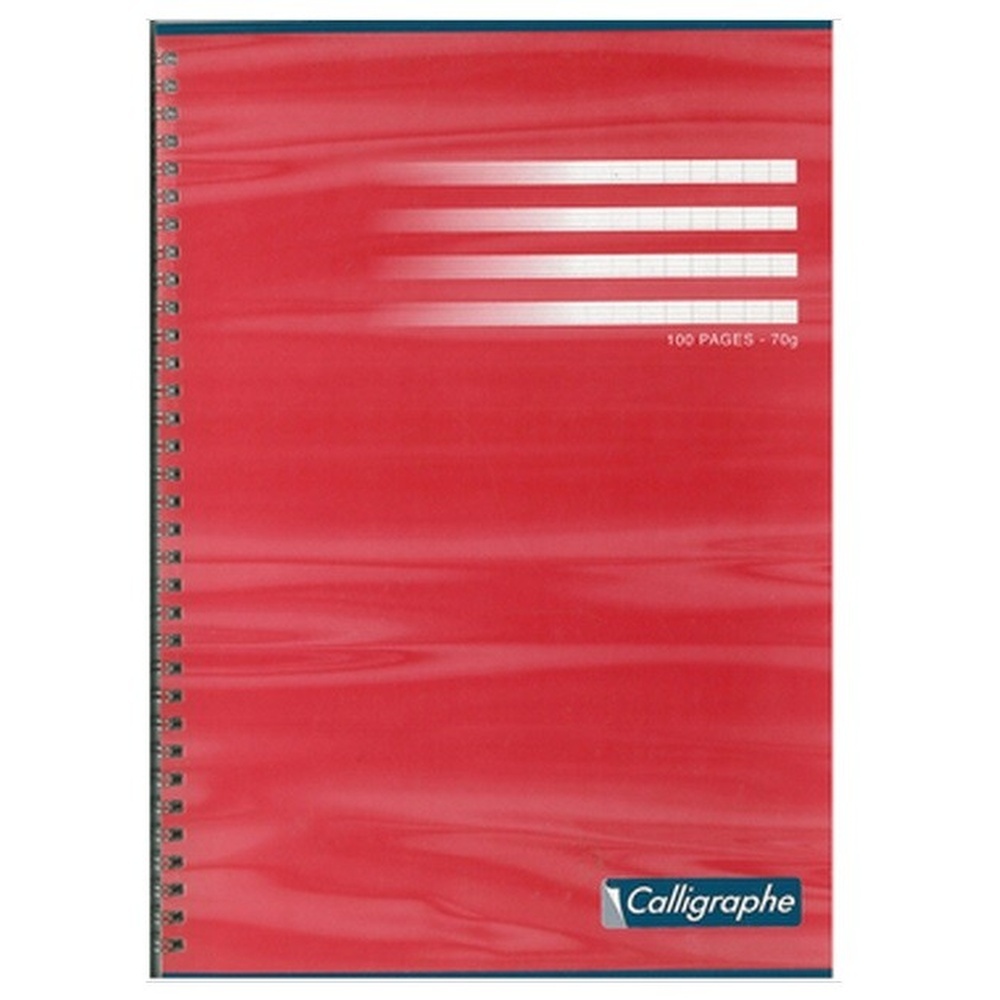 Cahier de notes noir/rouge A4 ligné 70g 96 feuilles sur