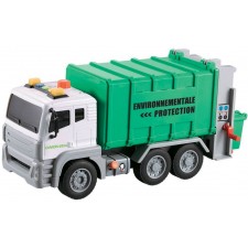CAMION POUBELLE TEAM CITY GRIS VERT