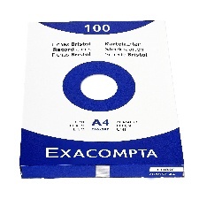FICHES BRISTOL 205 G ETUIS 100 FICHES - EXACOMPTA
