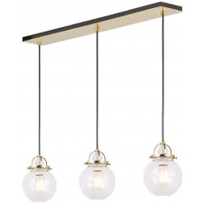 SUSPENSION LUMINAIRE SP6055-3GD VERRE ET ACIER