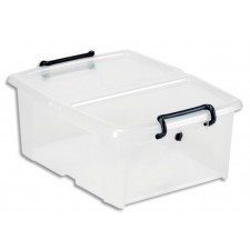 BOITE DE RANGEMENT A OUVERTURE FRONTALE 20L  EN SACHET  CRISTAL