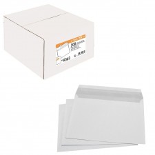 BOITE COULEUR DE 500 POCHETTES 162 X 229 VELIN BLANC 90G SANS FENETRE AUTO-ADHES