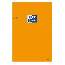 BLOC NOTE OXFOR ORANGE AGRAFE 85X120 160 PAGES 80G Q5-5