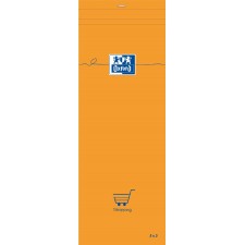 BLOC ORANGE AGRAFE 74X210 160 PAGES 80G Q5-5 OXFORD SHOPPING