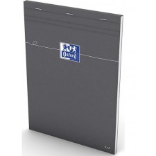 BLOC NOTE OXFORD GRIS AGRAFE 210X297 160 PAGES 80G Q5-5