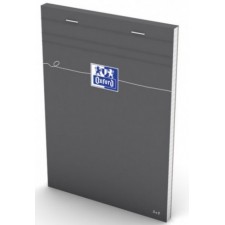 BLOC NOTE OXFORD GRIS AGRAFE 148X210 160 PAGES 80G Q5-5