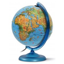 GLOBE TERRESTRE KIDS BLEU LUMINEUX A LED O 25 CM EN BOITE COULEUR