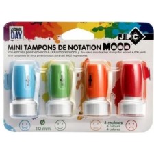LOT DE 4 MINI-TAMPONS DE NOTATION MOOD 10 MM