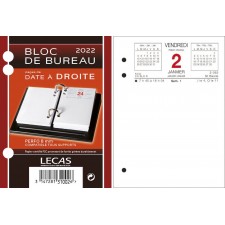 BLOC DE BUREAU DATE A DROITE - 8 5X11 5 - PAPIER BLANC AFNOR 7