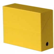 BOITE DE TRANSFERT JAUNE OXFORD 34X25 5CM DOS 90MM COUVERTURE CARTE TOILEE 16-10EME