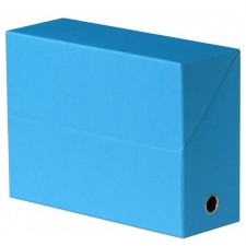 BOITE DE TRANSFERT BLEU OXFORD 34X25 5CM DOS 90MM COUVERTURE CARTE TOILEE 16-10EME