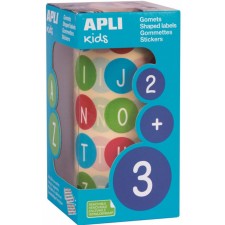 ROULEAUX DE GOMMETTES RONDES ABC MAJUSCULE 20MM MULTICO