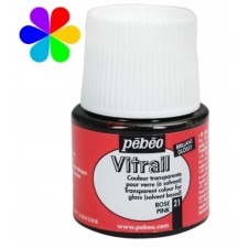 PEINTURE VITRAIL SOLV-FL 45ML ROSE