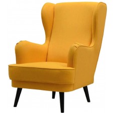 FAUTEUIL KARLY A91213 TISSU JAUNE