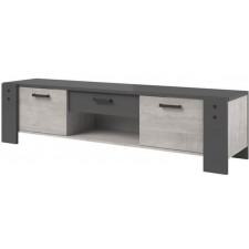 TABLE TV 0197BAT2 A 3 TIROIRS 180X45X44CM GRIS