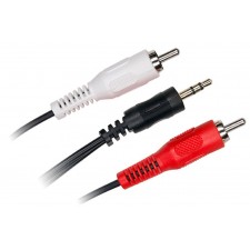 CABLE JACK 3,5MM M-2RCA M 5M