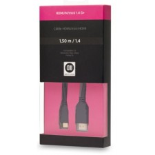 CABLE HDMI MALE-MINI HDMI MALE COMPATIBLE 1-4 3D 2160P 1,50M