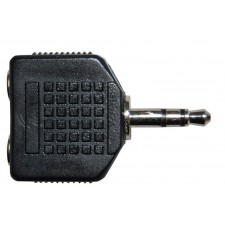 ADAPTATEUR JACK 3,5MM M 3P-2X JACK 3,5MM F DOUBLEUR D2 DIFFUSION
