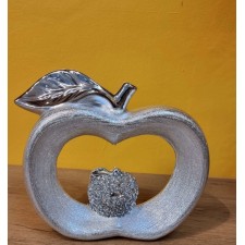 ACCESSOIRE DE DECORATION YF410 POMME ARGENT