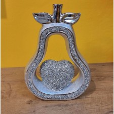 ACCESSOIRE DE DECORATION YF256 POIRE ARGENTE