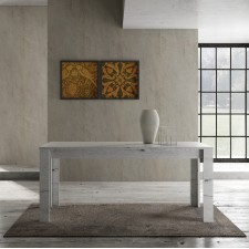 TABLE LAND EN BOIS 372546 67X180X79CM - BLANCHE