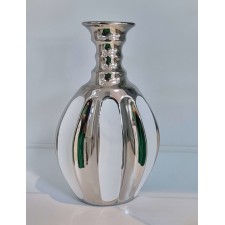VASE DECORATIF EN METAL CHROME GL013