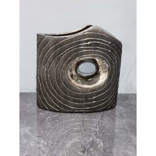 OBJET DECORATIF 10161 TEXTURE ARGENTE ET METAL CHROME