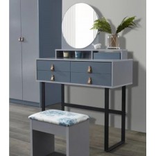 COIFFEUSE ET TABOURET DZ26B GRIS BLEU