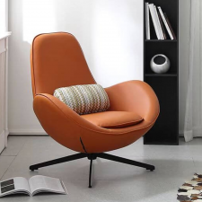 FAUTEUIL COQUILLE ROTATIF Y835 ORANGE