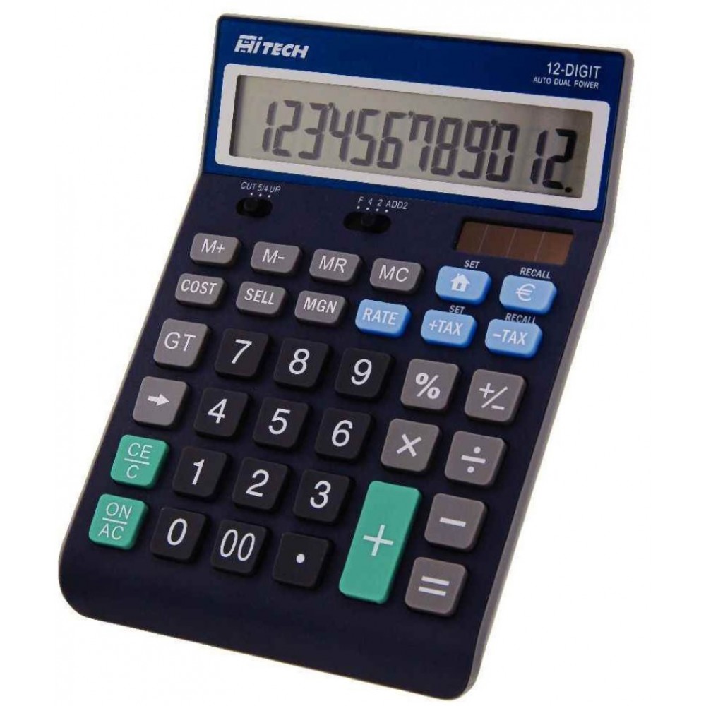 Calculatrice De Bureau 12 Chiffres Avec Double Alimentation Solaire/Batterie Yesido EC10