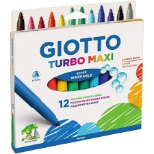 FEUTRE 12 COULEURS GIOTTO TURBO MAXI
