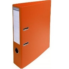 CLASSEUR À LEVIER POLYPRO FORMAT 320*290 MM POUR A4 ORANGE - DOS 70 MM