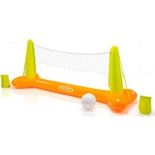 JEU VOLLEY BALL DE PISCINE GONFLABLE INTEX ORANGE VERT DES 6 ANS