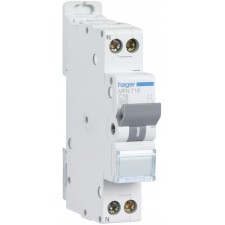 DISJONCTEUR HAGER MFN710 1P+N 3KA COURBE C 10A