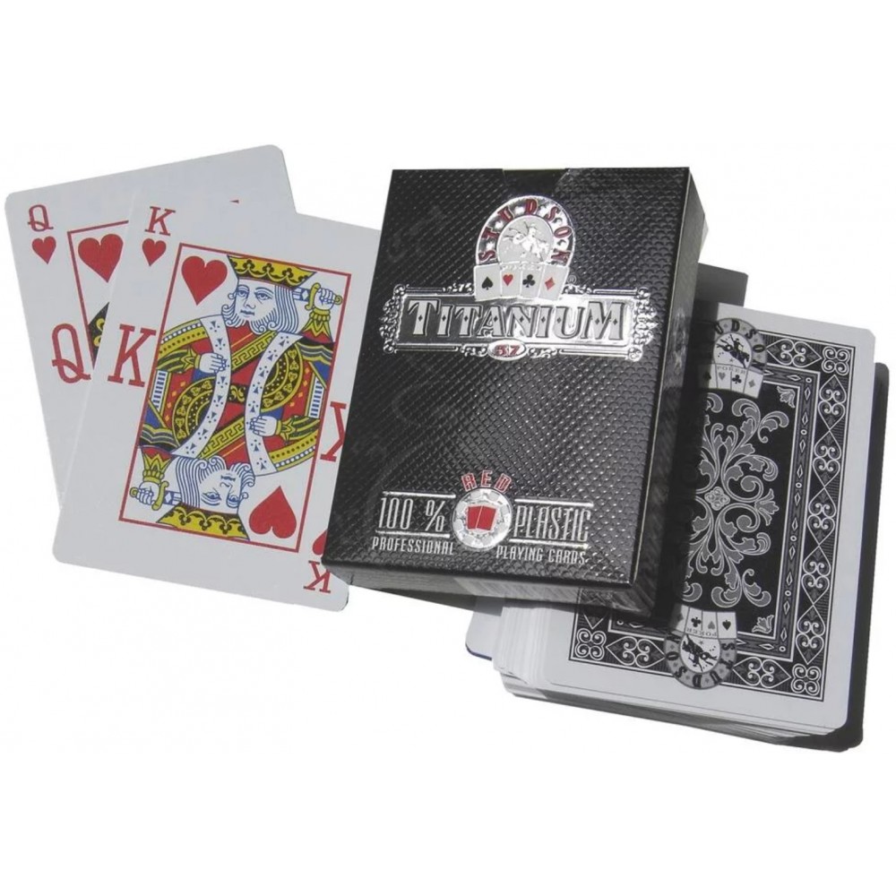 Cartes Poker Plastique - Jouer - Pack de 2 Jeux de 52 Cartes à