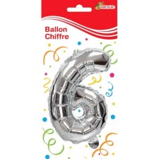 BALLON ANNIVERSAIRE CHIFFRE N°6