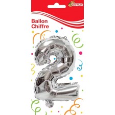 BALLON ANNIVERSAIRE CHIFFRE N° 2
