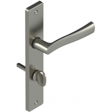 POIGNEES SUR PLAQUES LONGUES FLEX VACHETTE CHROME SATIN ENTRAXE 195MM